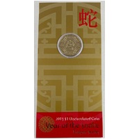 2013 1 Dollar Uncirculated Coin Lunar Year of the Snake