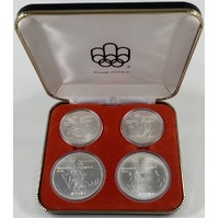 Canada 1974 Silver Set of 4 $5 and $10 Coins - Montreal Olympics (Series V)