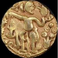 Sri Lanka (Chola Dynasty) 960 ~ 1214AD Gold Kahavanu / Stater  Mitch# 311.2 good VF