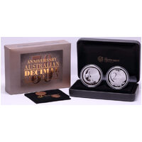 2016 Silver 2 Coin Set Coin 50th Anniversary of Decimal Currency