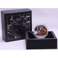 2021 Silver 1oz Coloured Proof Coin Lunar Ox