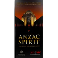 2018 15 Coin Set ANZAC Spirit Complete in Folder