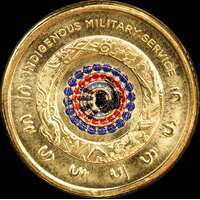 2021 Coloured 2 Dollar Coin Indigenous Military Service Uncirculated