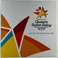 2017 Silver 5 Dollar Proof Gold Coast Queen's Baton Relay