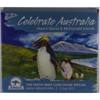 2011 Silver 1 Ounce Proof Coins Celebrate Australia Heard & McDonald Islands