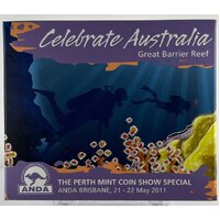 2011 Silver 1 Ounce Proof Coins Celebrate Australia - Great Barrier Reef