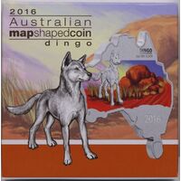 2016 Silver 1oz Proof Map Shaped Coin - Dingo