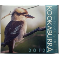 2012 Silver 1 Ounce High Relief Proof Coin Kookaburra