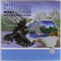 2015 Silver Map-Shaped 1oz Proof Coin Wedge-Tailed Eagle