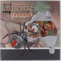 2015 Silver Map-Shaped 1oz Proof Coin Redback
