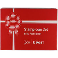 2009 Silver 1/2oz Proof Coin Early Posting Box Stamp-Coin Set