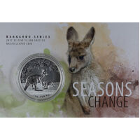 2017 Silver 1 Dollar Coin Kangaroo Seasons Change