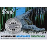 2013 Silver 1 Dollar Coin Saltwater Crocs - Bindi