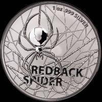 2020 Silver 1 Dollar Coin Redback Spider