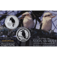 2009 Silver 1oz Unc Coin Pair Kookaburra Los Angeles Coin Show Special
