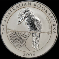 2008 Silver 1oz Unc Coin Kookaburra