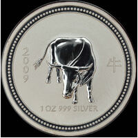 2009 Silver 1oz Unc Coin Lunar Ox - Series I