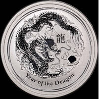 2012 Silver 1/2 Ounce Uncirculated Coin Lunar Year of the Dragon