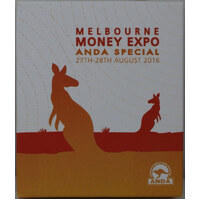 2016 Silver 1/2oz Coloured Coin Kangaroo - Melbourne Money Expo