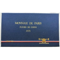 France 1975 Specimen Coin Set of 9 Fleurs de Coin