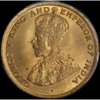 Hong Kong 1919 Copper 1 Cent KM# 16 PCGS MS64RB