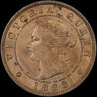 Jamaica 1888 Copper-Nickel Half Penny KM# 13 Choice Uncirculated