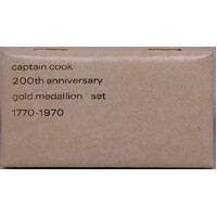1970 Matthey Garrett Gold Medal Pair Captain Cook 200th Anniversary