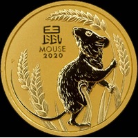 2020 Gold Lunar Half Ounce Specimen Coin Series II Mouse