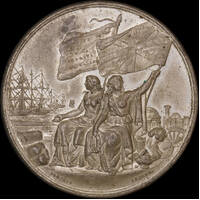 1862 White Metal Medallion Pinches International Exhibition EF