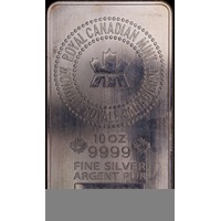 Royal Canadian Mint Silver Ten Ounce Ingot 99.99% Pure