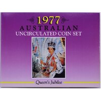 1977 Uncirculated Mint Coin Set Sherwoods QEII Silver Jubilee