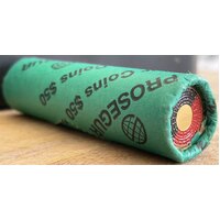 2021 Coloured 2 Dollar Coin Security Roll Aboriginal Flag Heads / Tails