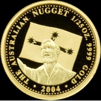 2004 Gold 4 Dollar 1/25 oz Proof Coin Eureka Stockade