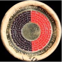2021 Coloured 2 Dollar Coin Mint Roll Aboriginal Flag Heads / Tails