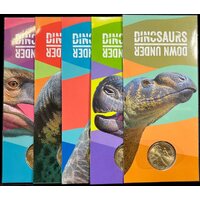 2022 Set of 5 1 Dollar Coins Dinosaurs Down Under