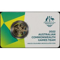 2022 Coloured 1 Dollar Coin Birmingham Commonwealth Games
