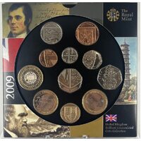 United Kingdom 2009 Uncirculated Mint Coin Set (11 coins) Kew Gardens