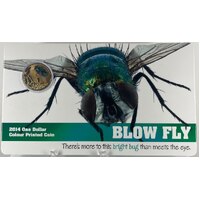 2014 1 Dollar Coloured Uncirculated Coin Bright Bugs Blow Fly