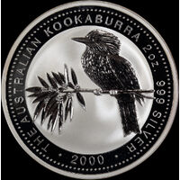 2000 Silver Two Ounce Bullion Coin Kookaburra