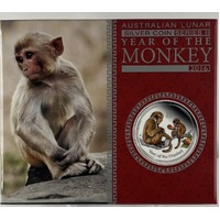 2016 Silver 1/2 Ounce Coloured Proof Coin Lunar Series II Monkey