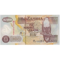 Zambia 2003 500 Kwacha P#43 Uncirculated