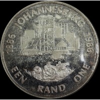 South Africa 1986 Proof Silver 1 Rand Centenary of Johannesburg