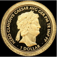 Fiji 2011 Gold Proof 1 Dollar Coin Nero