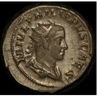 Ancient Rome (Imperial) 247-249AD Philip II Silver Antonianus RIC IV 219 Very Fine