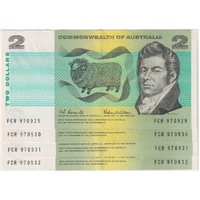 1966 $2 Note Consecutive Run of 4 Coombs/Wilson R81 good EF