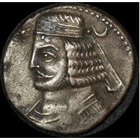 Kingdom of Parthia  57 ~ 38BC Silver Drachm Orodes II good VF