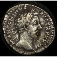Ancient Rome (Imperial) 170 ~ 171 AD Marcus Aurelius Silver Denarius RIC III 236 about VF