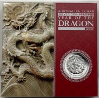 2012 Silver 5oz Proof Coin Lunar Year of the Dragon