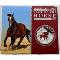 2014 Silver 1oz Coloured Coin Lunar Year of the Horse