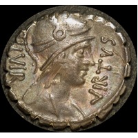 Ancient Rome (Republican) 71 BC Mn. Aquillius Silver Denarius Serratus RRC 401/1 Extremely Fine